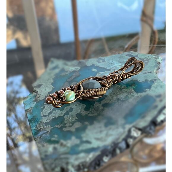 Artisan Jasper Bronze Pendant - Picture 3 of 10